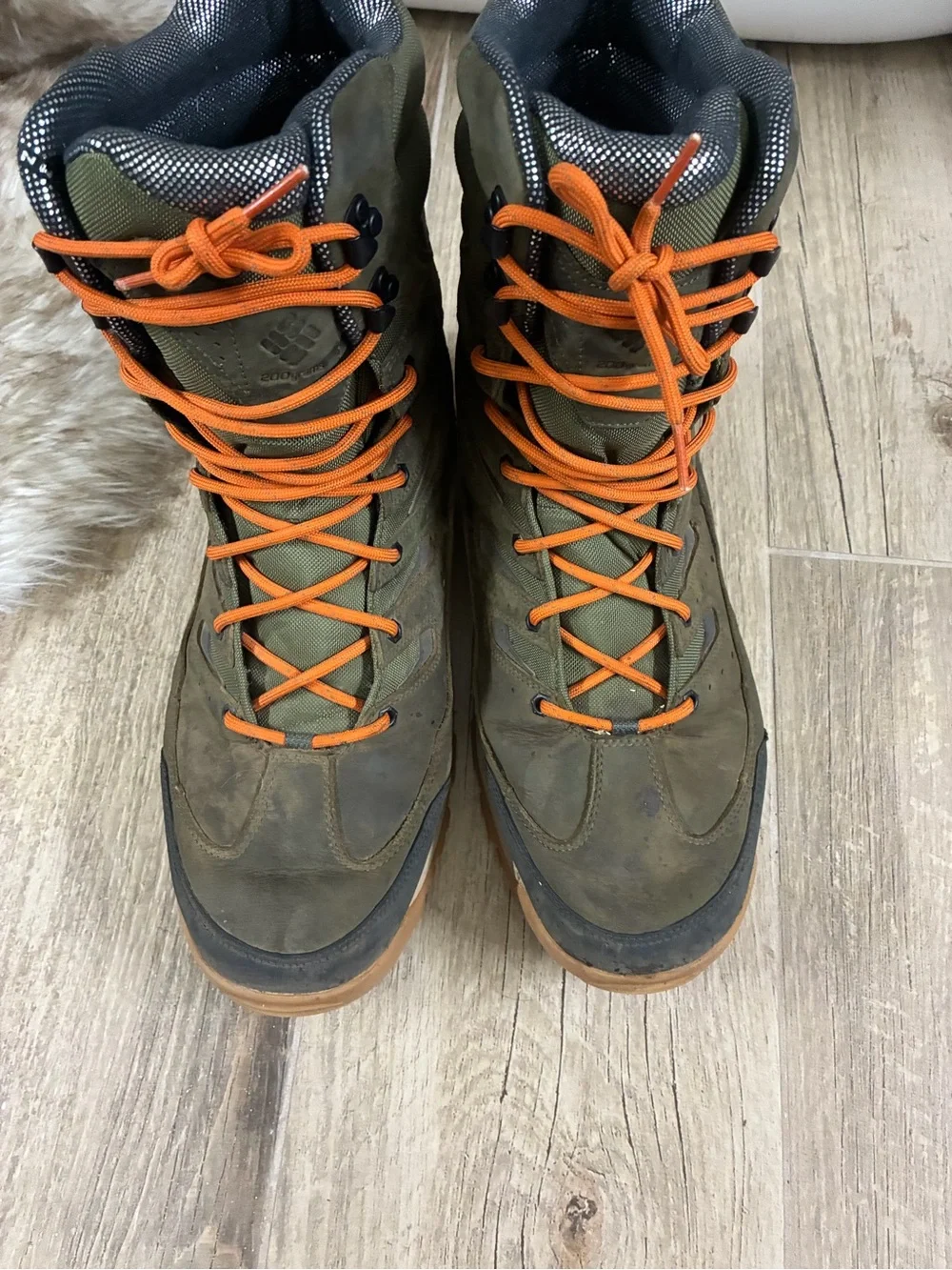 Columbia Omni-Grip Waterproof Hunting Hiking Boots Men’s Size 15 Olive Orange